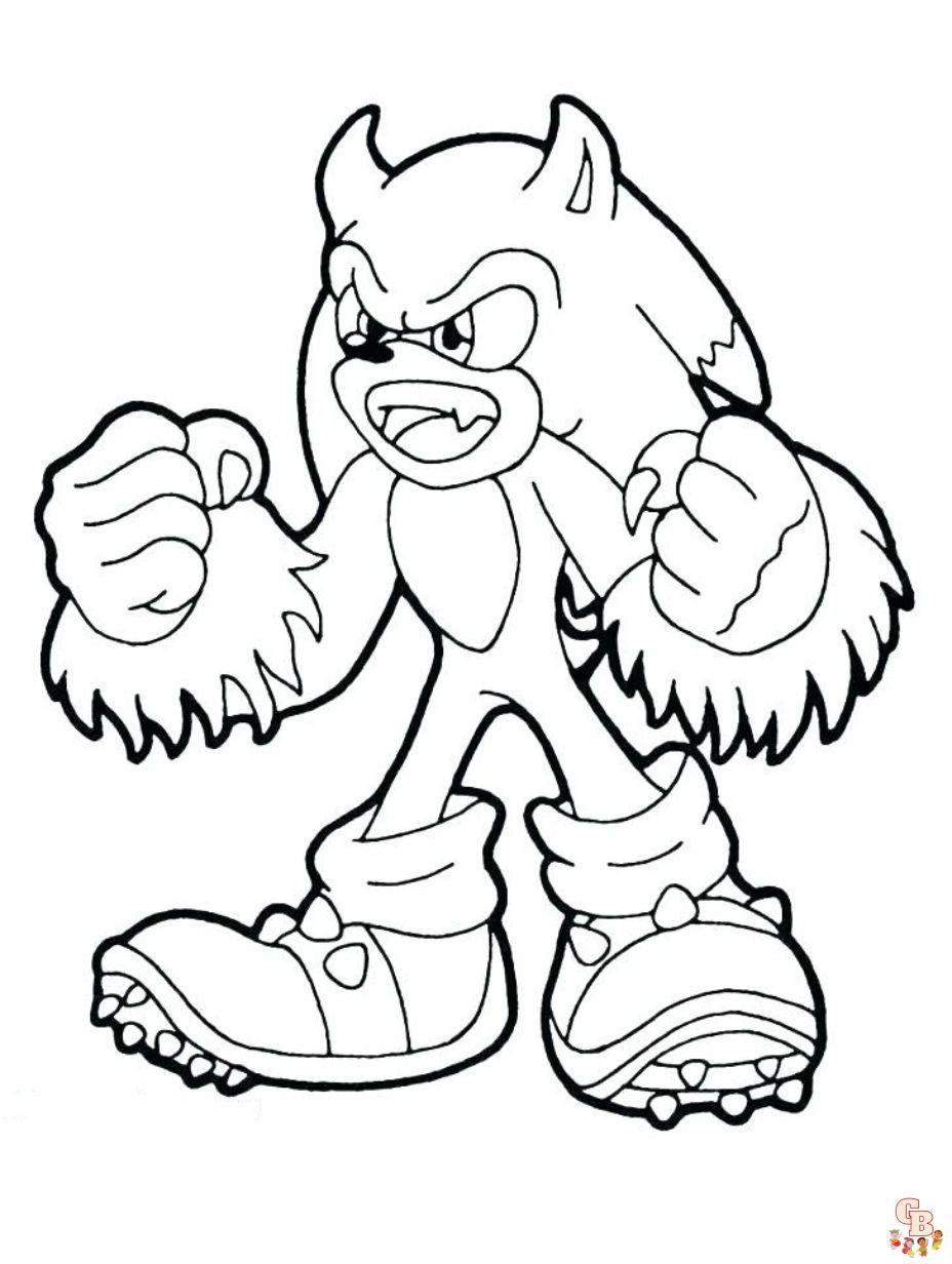 Sonic the hedgehog coloring pages free