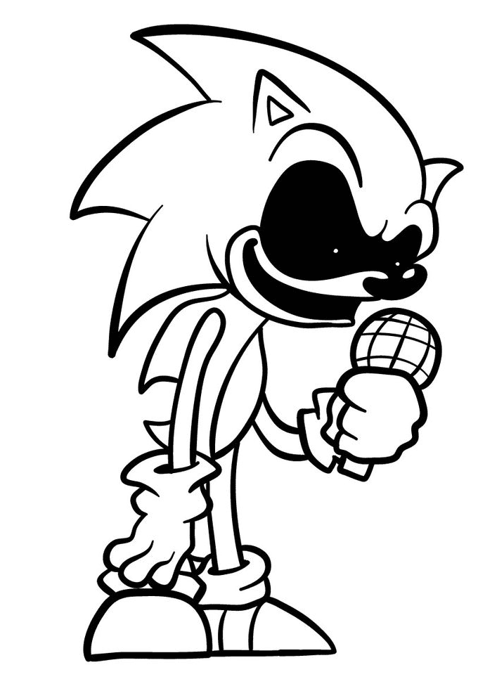 Sonic exe coloring pages printable for free download