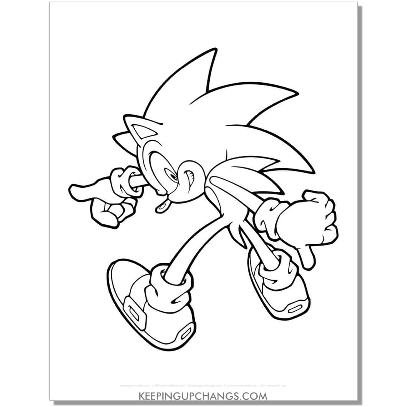 Free sonic the hedgehog coloring pages popular printables