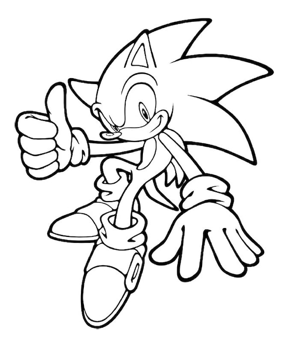 Page bundle of sonic the hedgehog colouring pages for kids digital download