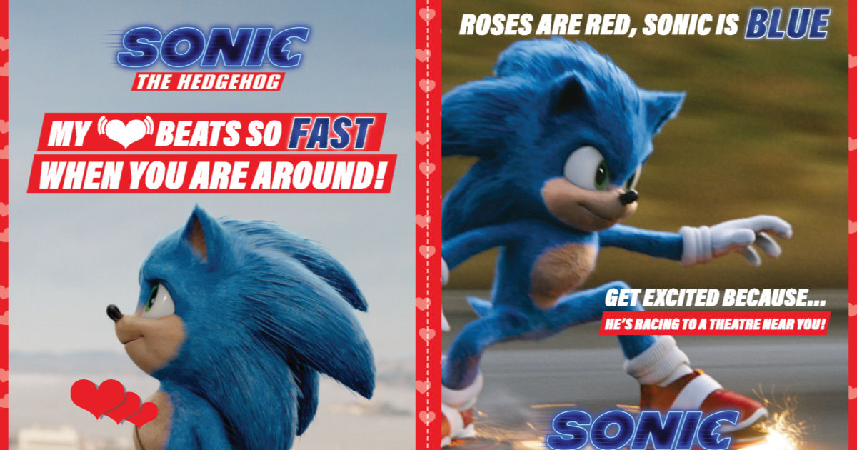 Free printable sonic valentines day cards