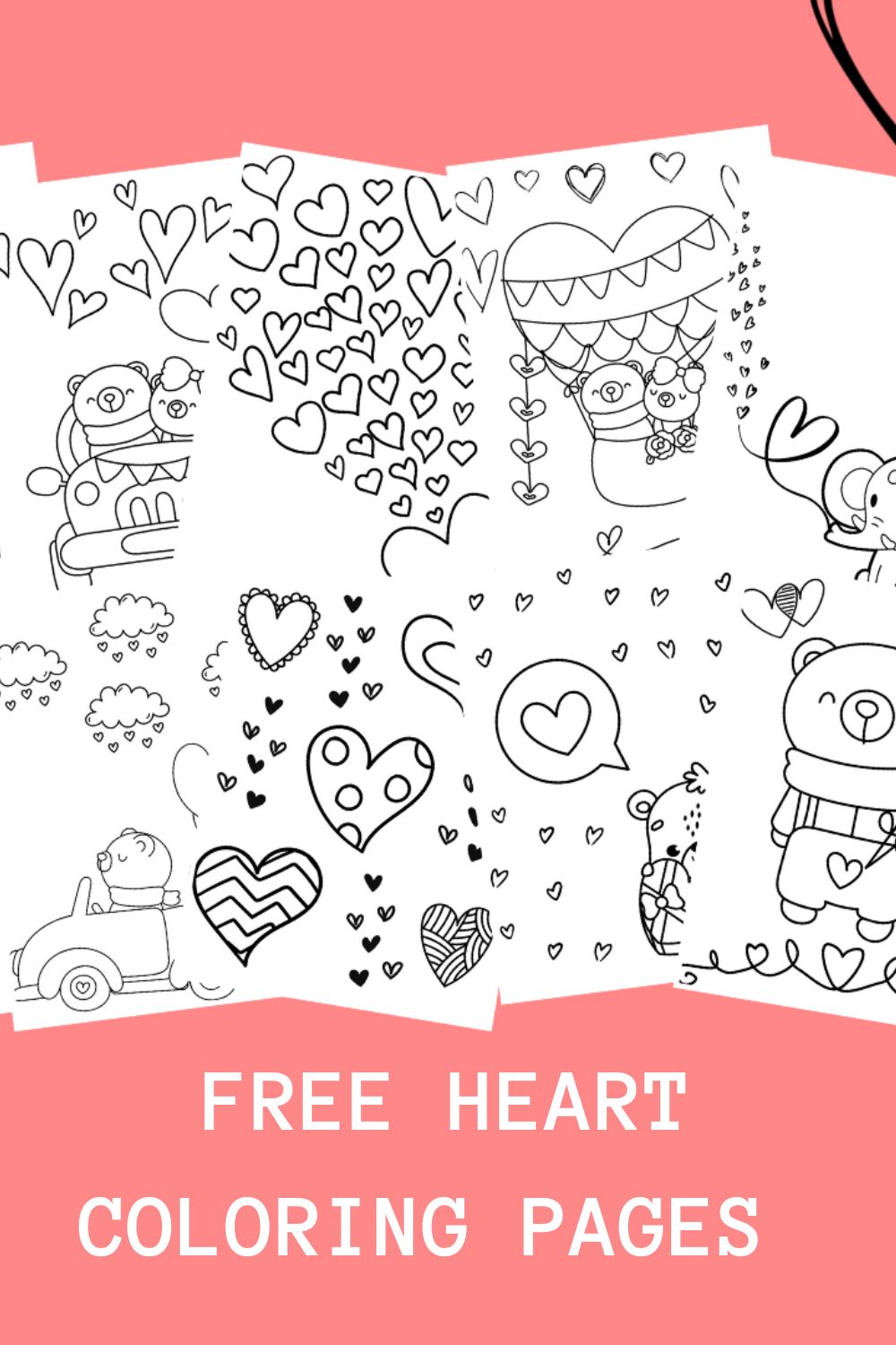 Valentine heart coloring pages