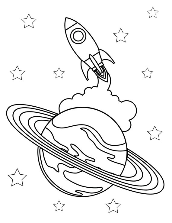 Space coloring pages space pdf space printables space coloring pages space activity sheets rocket coloring astronaut print