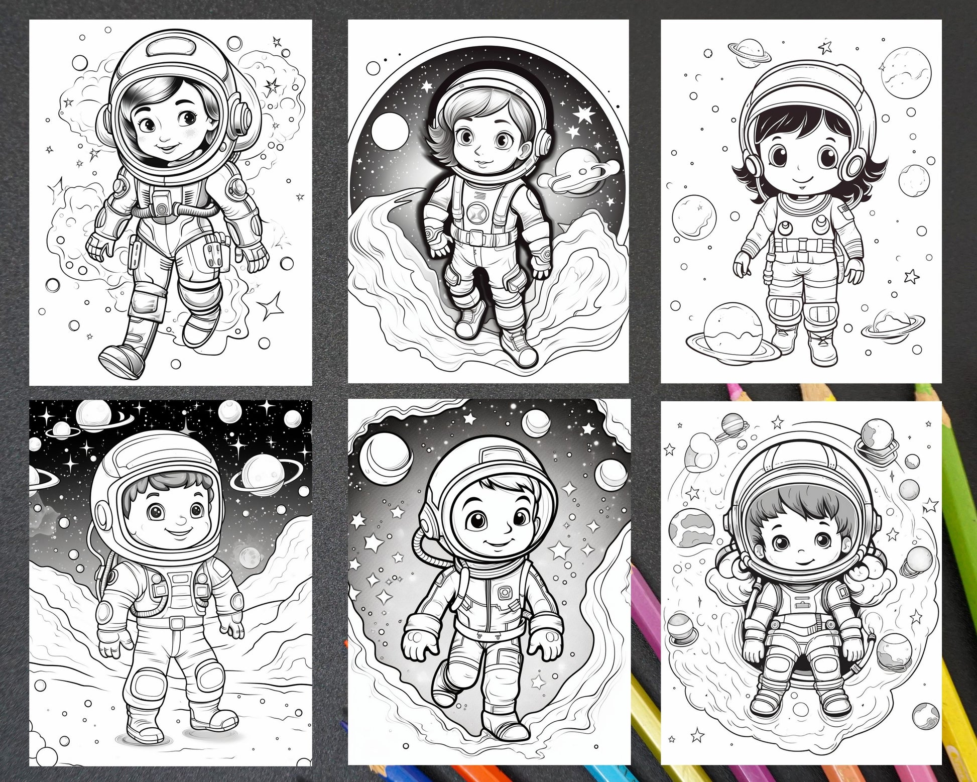 Cute astronaut adventures coloring pages printable for kids pdf fi â coloring