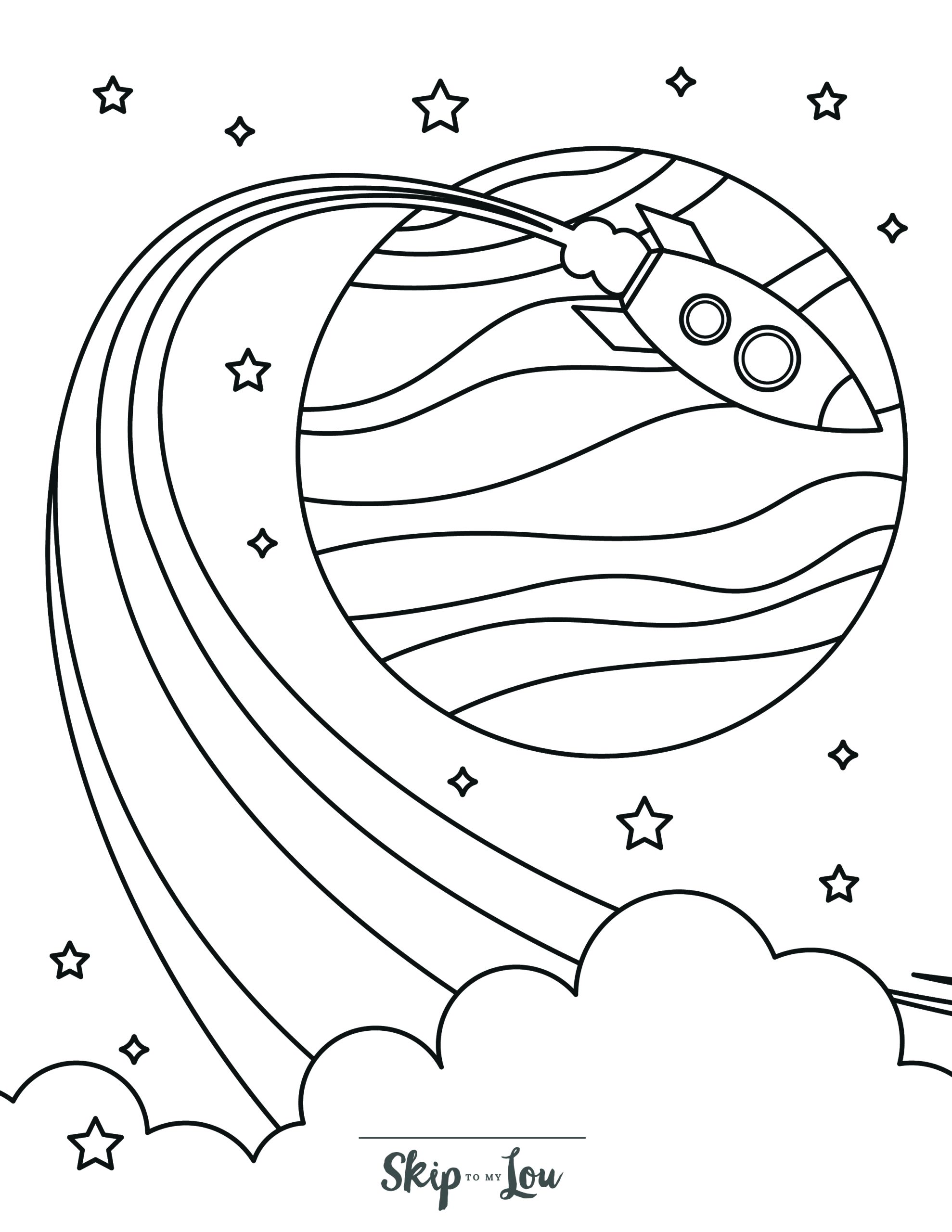 Space coloring pages