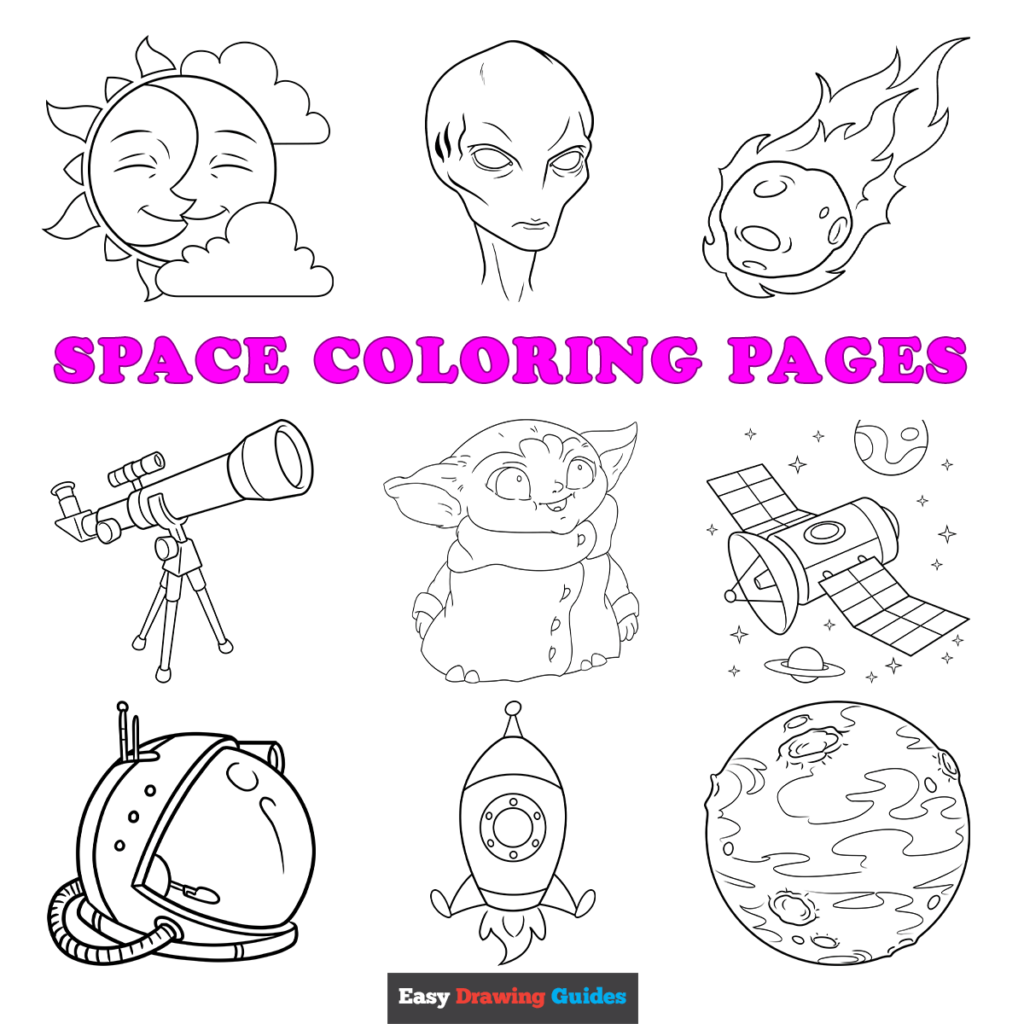 Free printable space coloring pages for kids