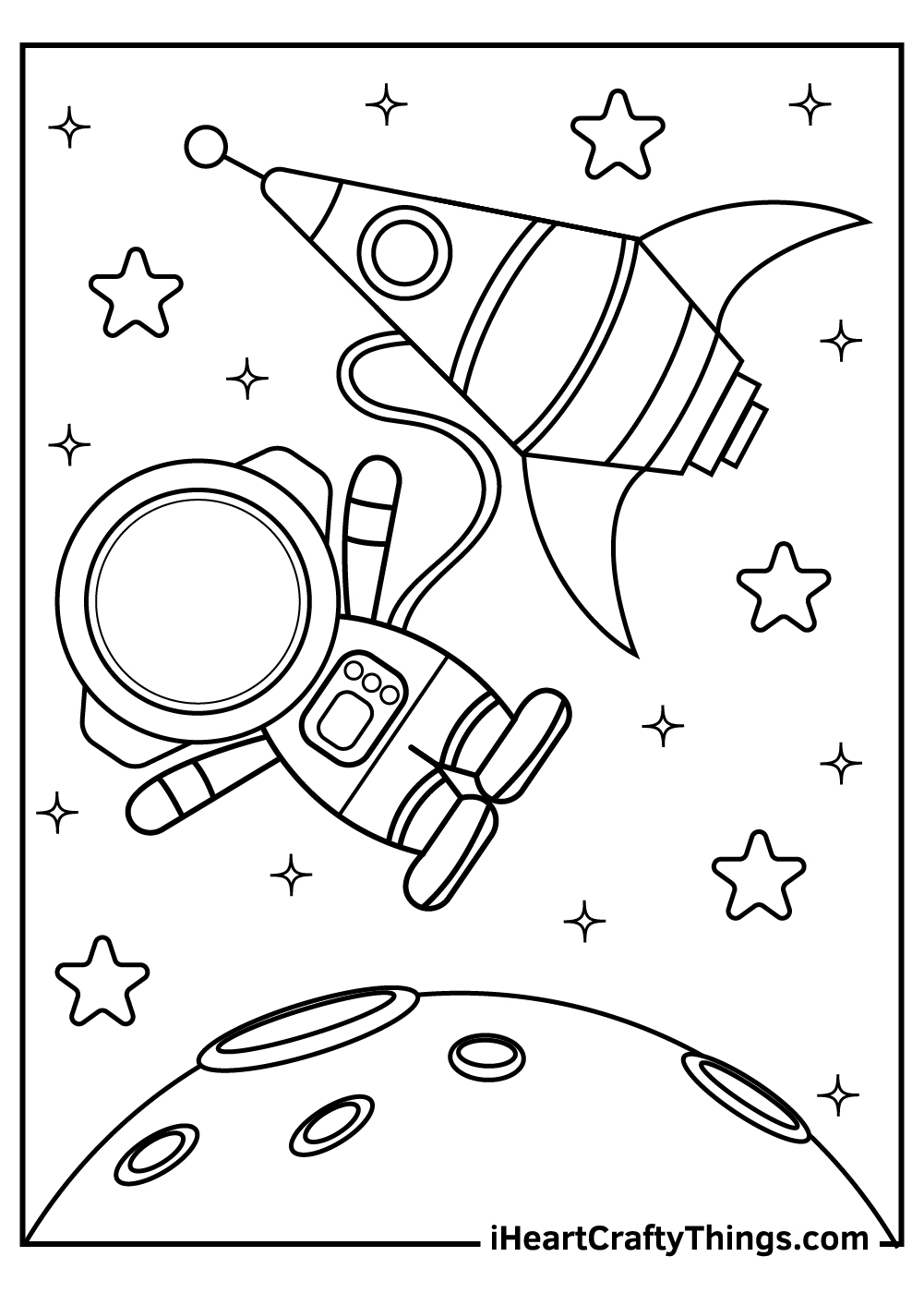 Outer space coloring pages free printables