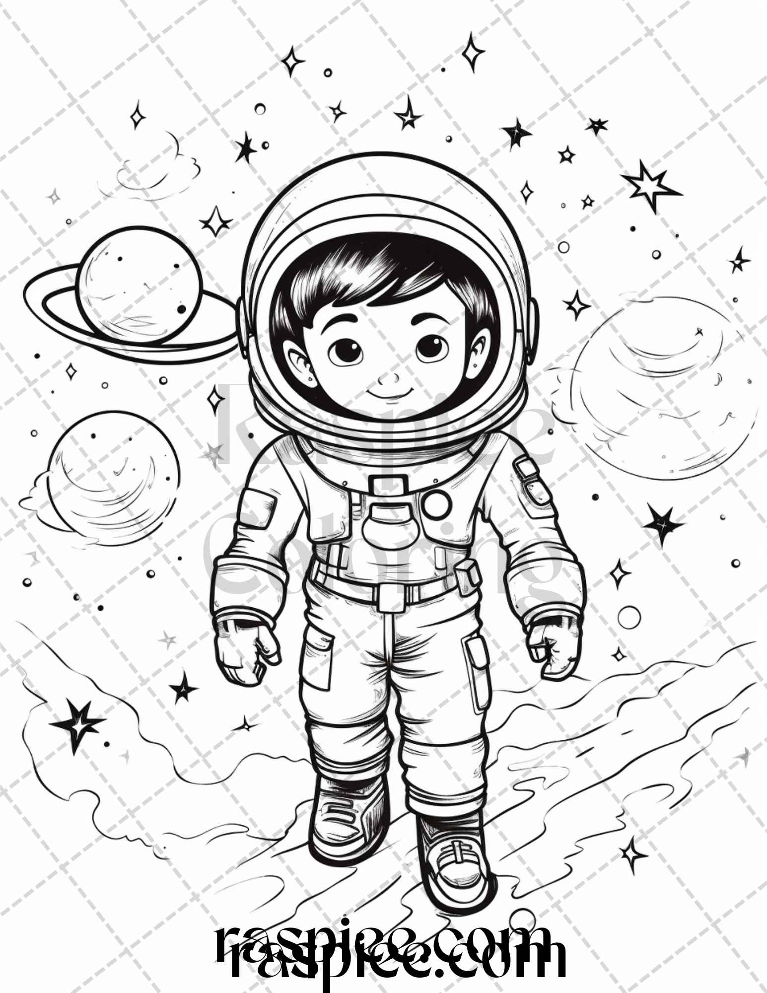 Cute astronaut adventures coloring pages printable for kids pdf fi â coloring