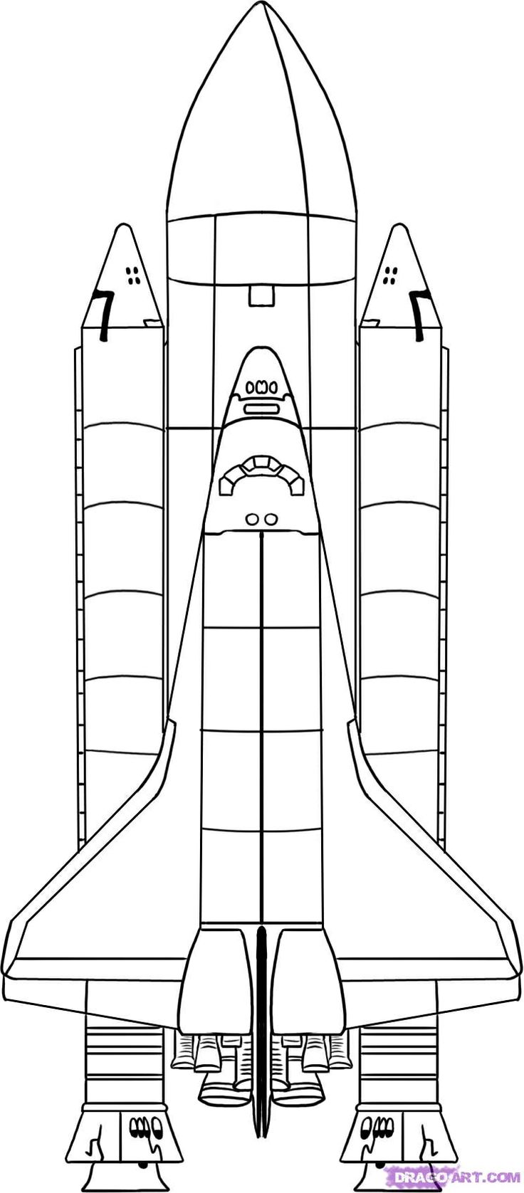 Rocket space shuttle space coloring pages space crafts