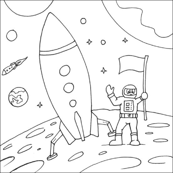 Free printable moon coloring pages for kids