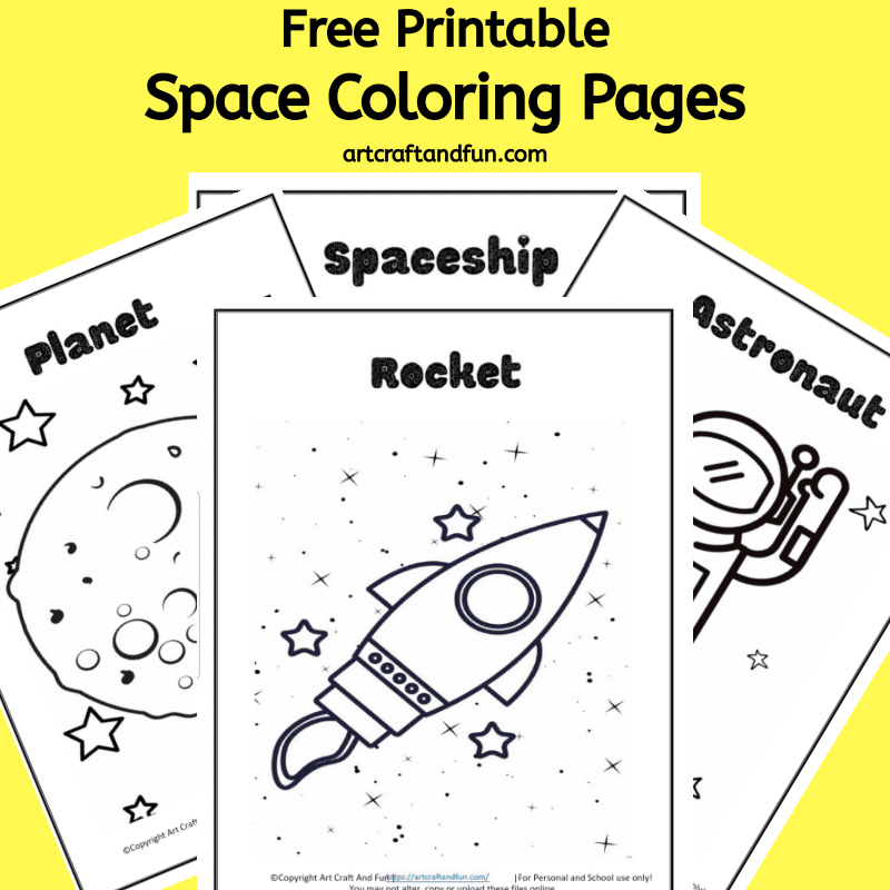 Free printable space coloring pages for kids