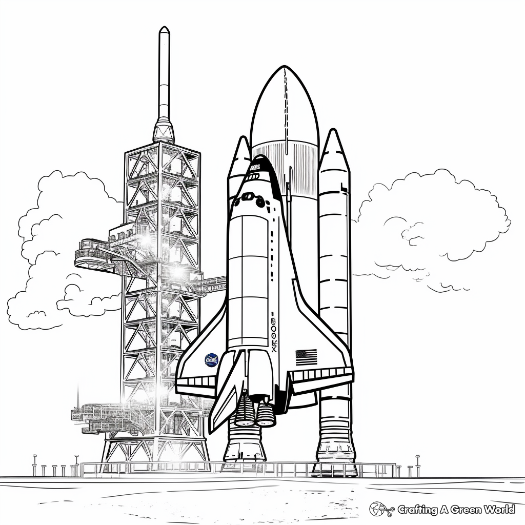 Rocket coloring pages