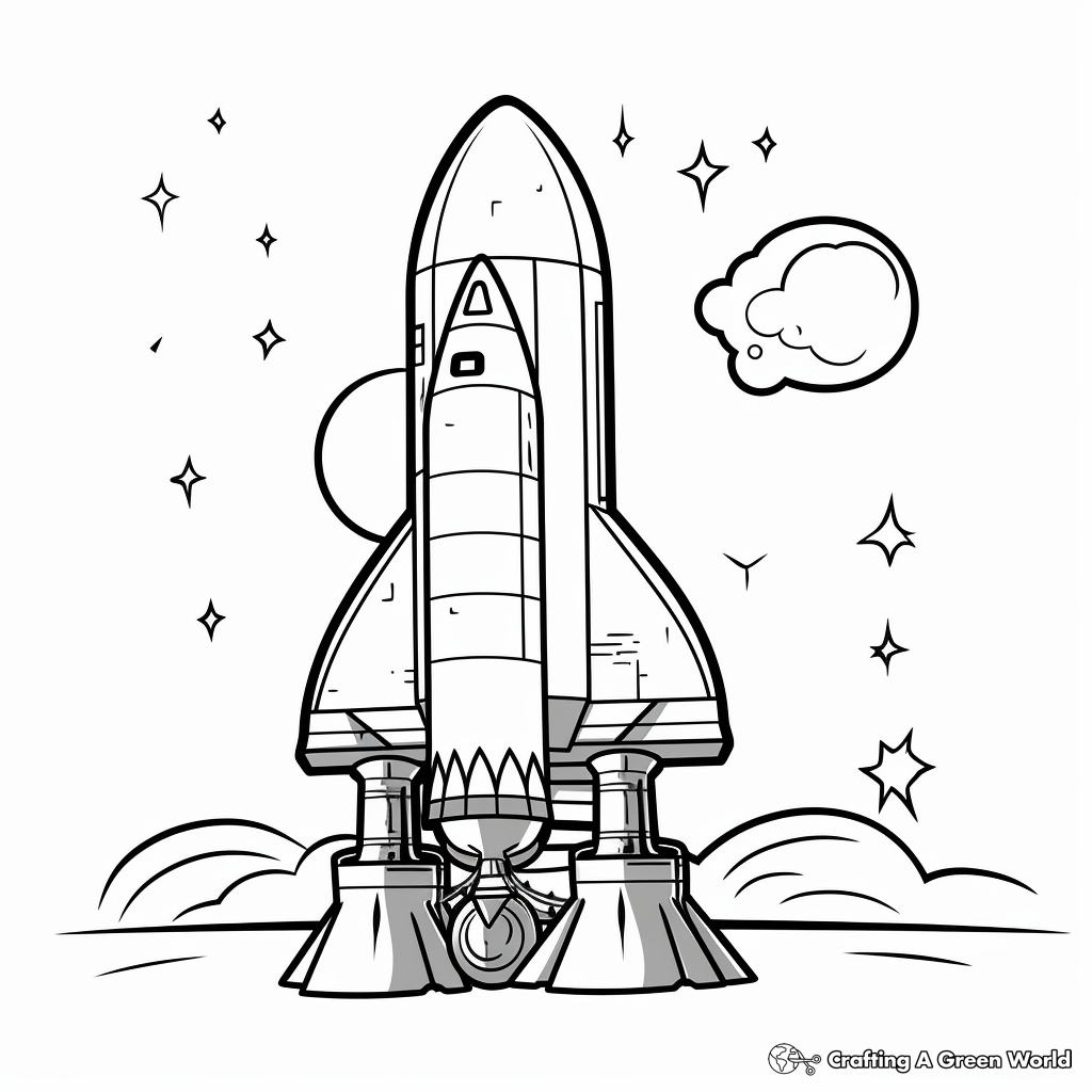 Rocket coloring pages