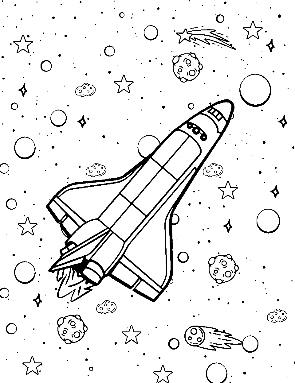 Outer space coloring pages free printable sheets