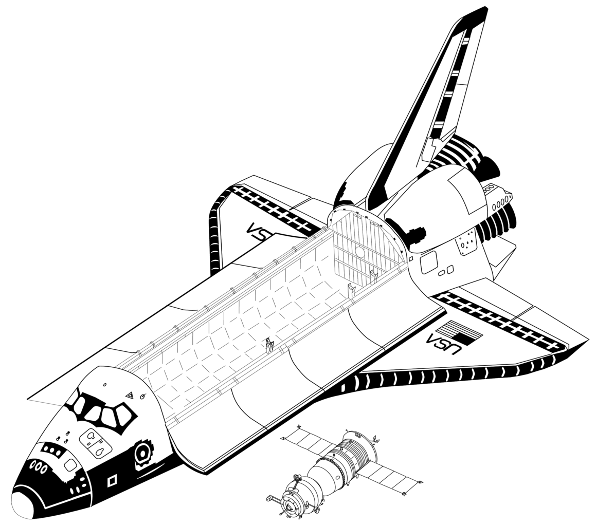 Coloring page spaceship transportation â printable coloring pages