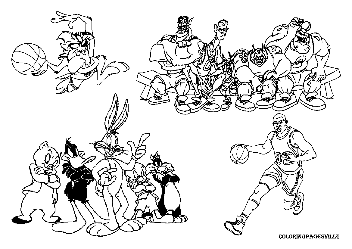 Space jam coloring pages