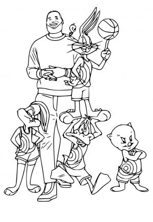 Free printable space jam coloring pages for adults and kids