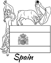 Flags coloring pages for kids