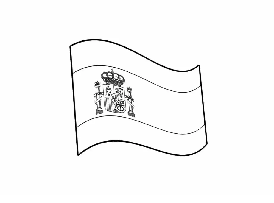 Flag of spain fãrbung seite