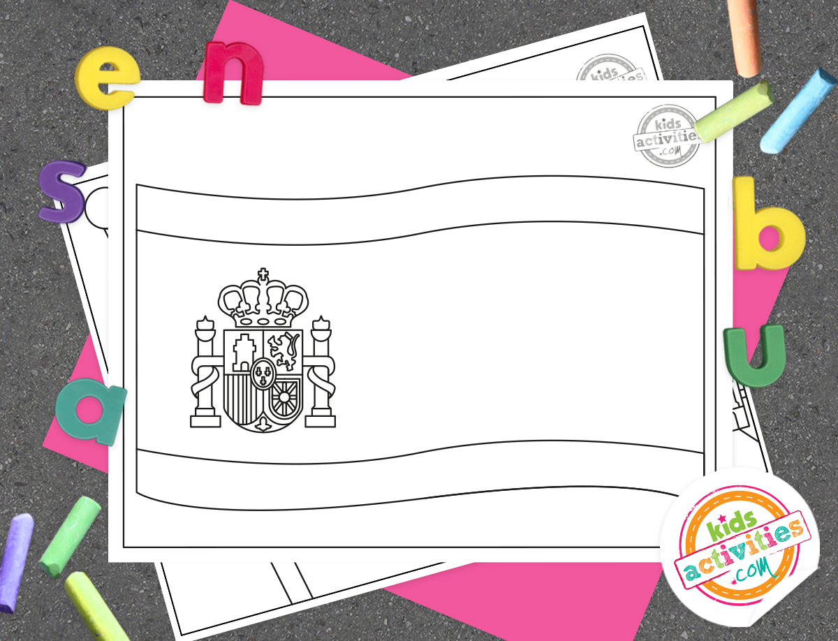 Traditional spain flag coloring pages kids activities blog kids activities