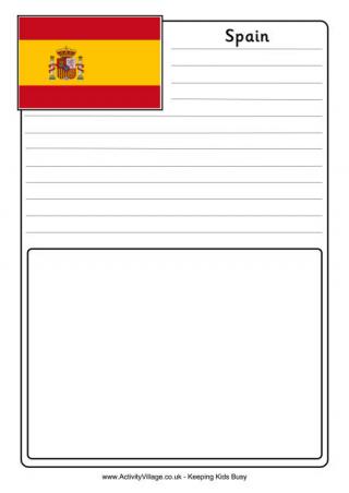 Spain flag printable