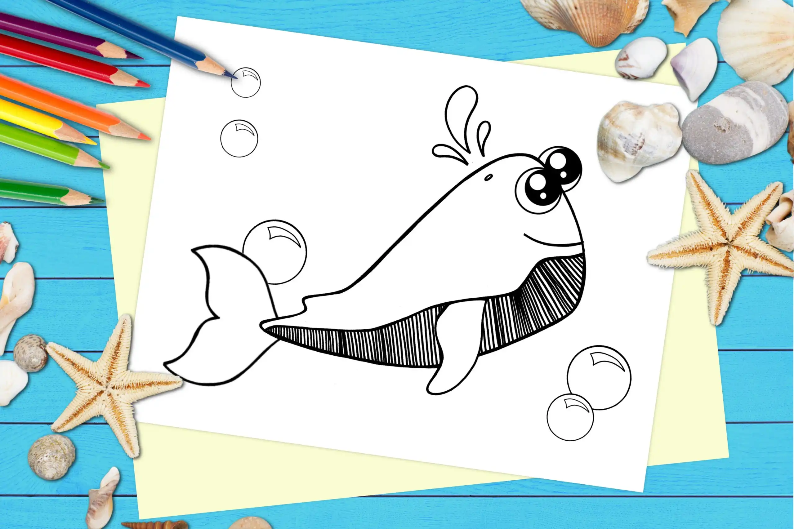 Free printable sperm whale coloring page â simple mom project