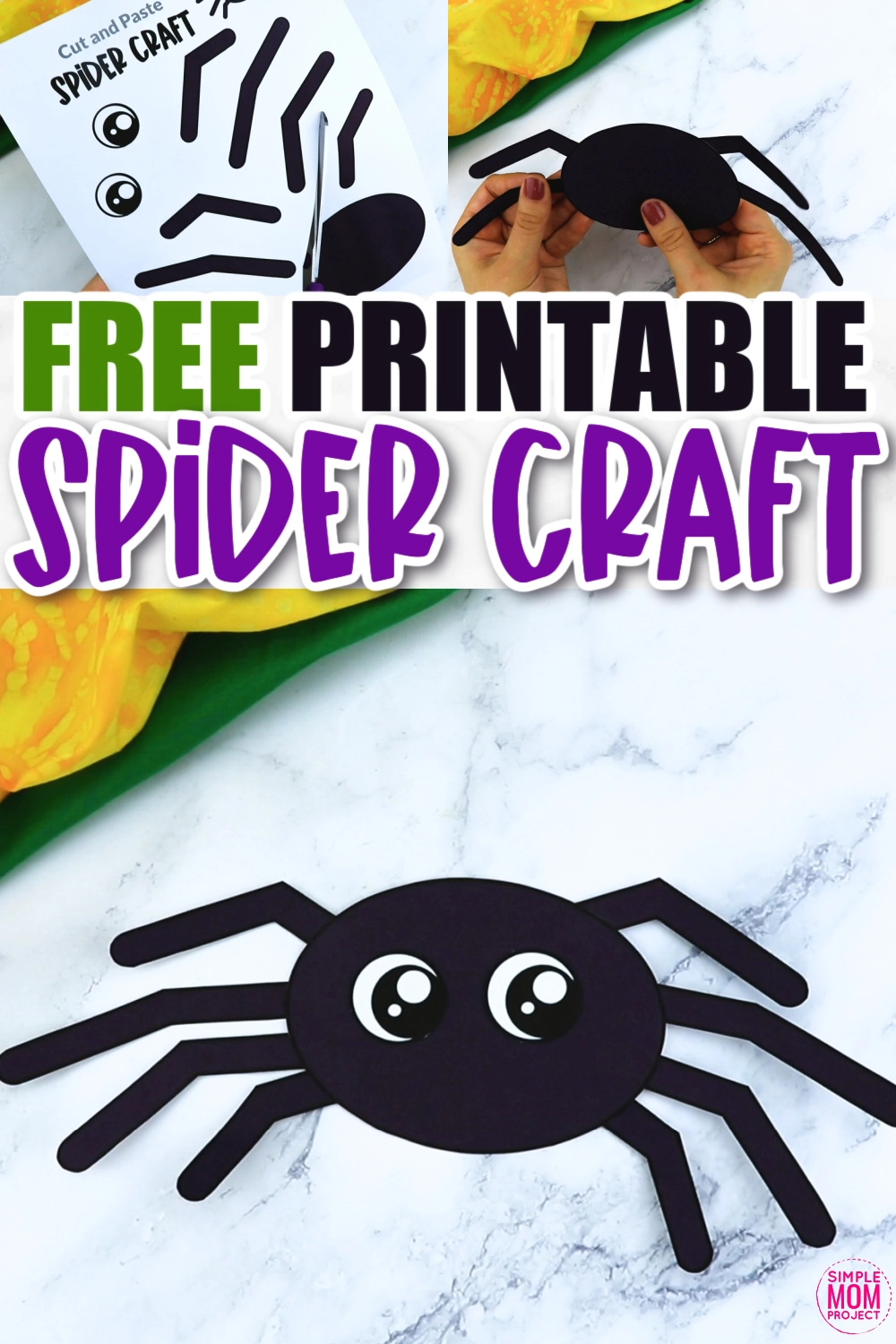 Free printable spider craft template â simple mom project