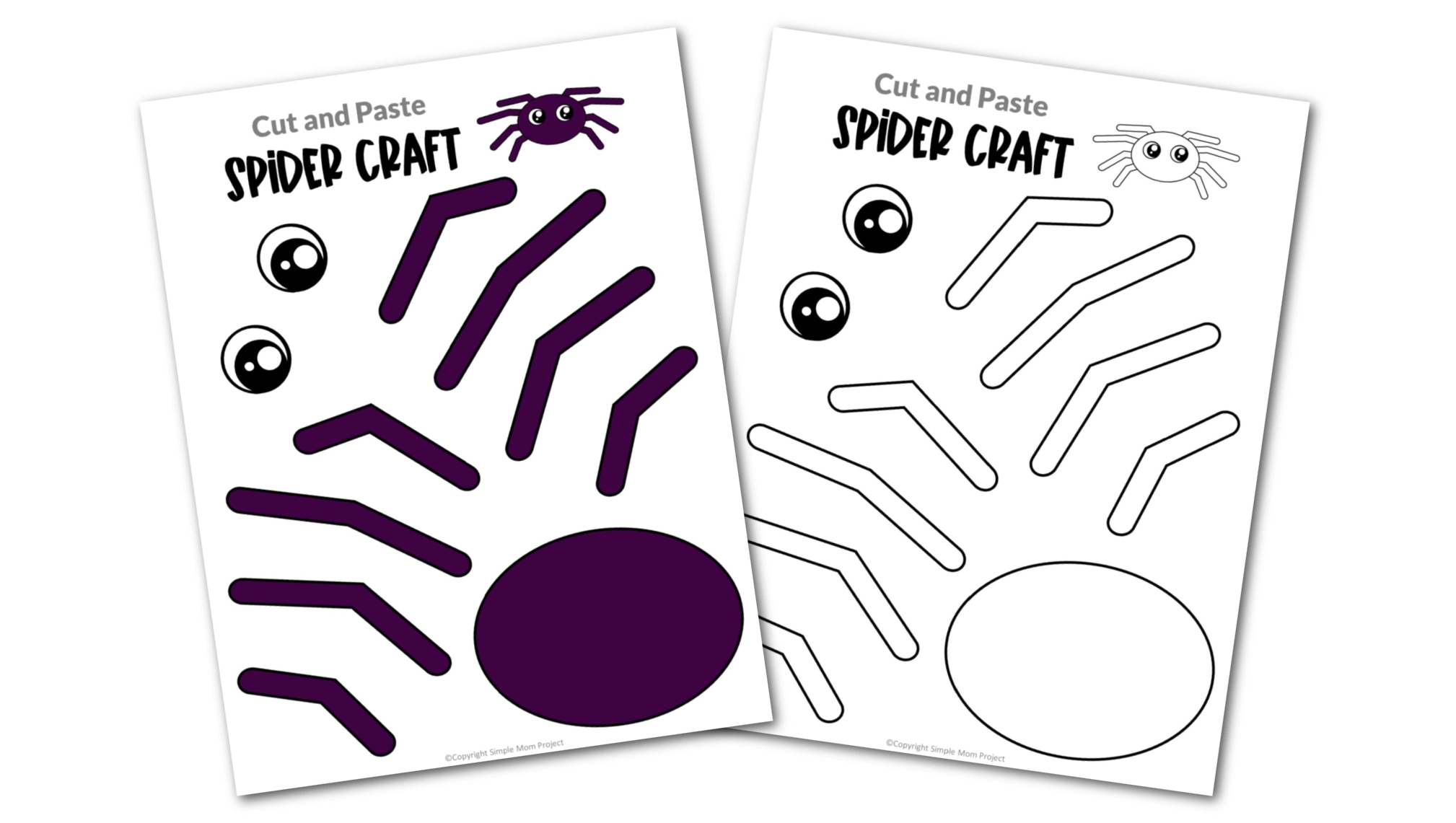 Free printable spider craft template â simple mom project