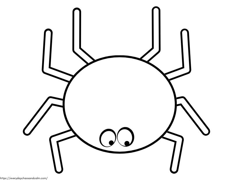 Free printable spider template and outlines