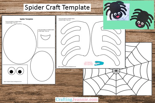 Spider craft free template