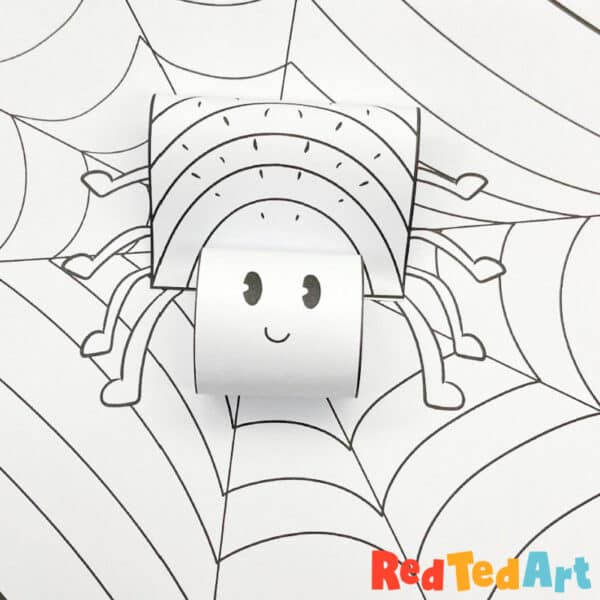 D spider paper craft for halloween