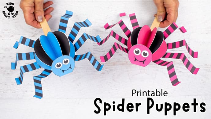 Walking spider puppet craft