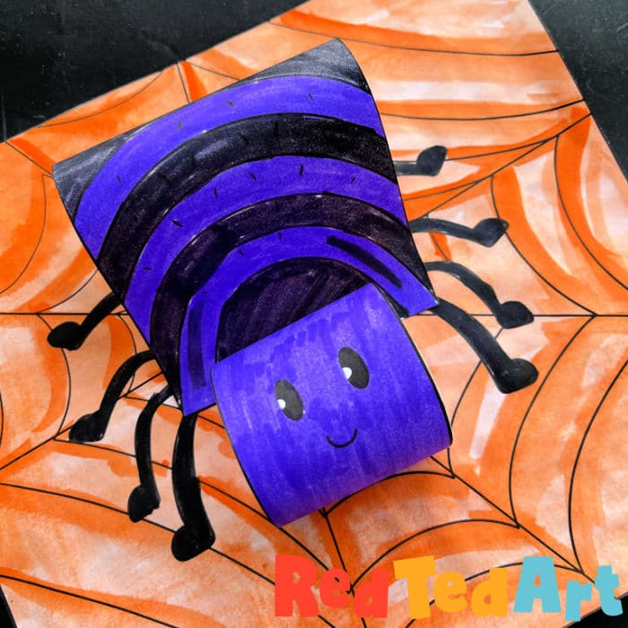 D spider paper craft for halloween