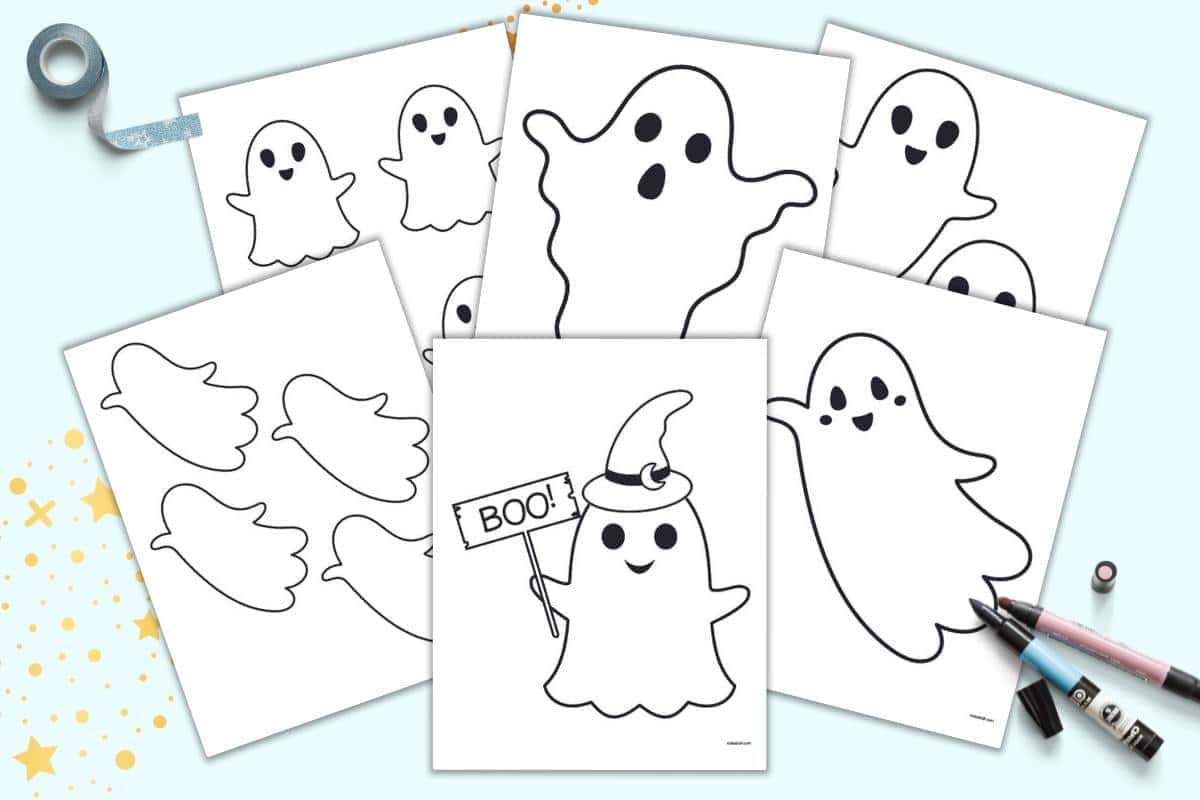 Free halloween ghost printable templates