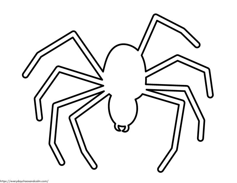 Free printable spider template and outlines