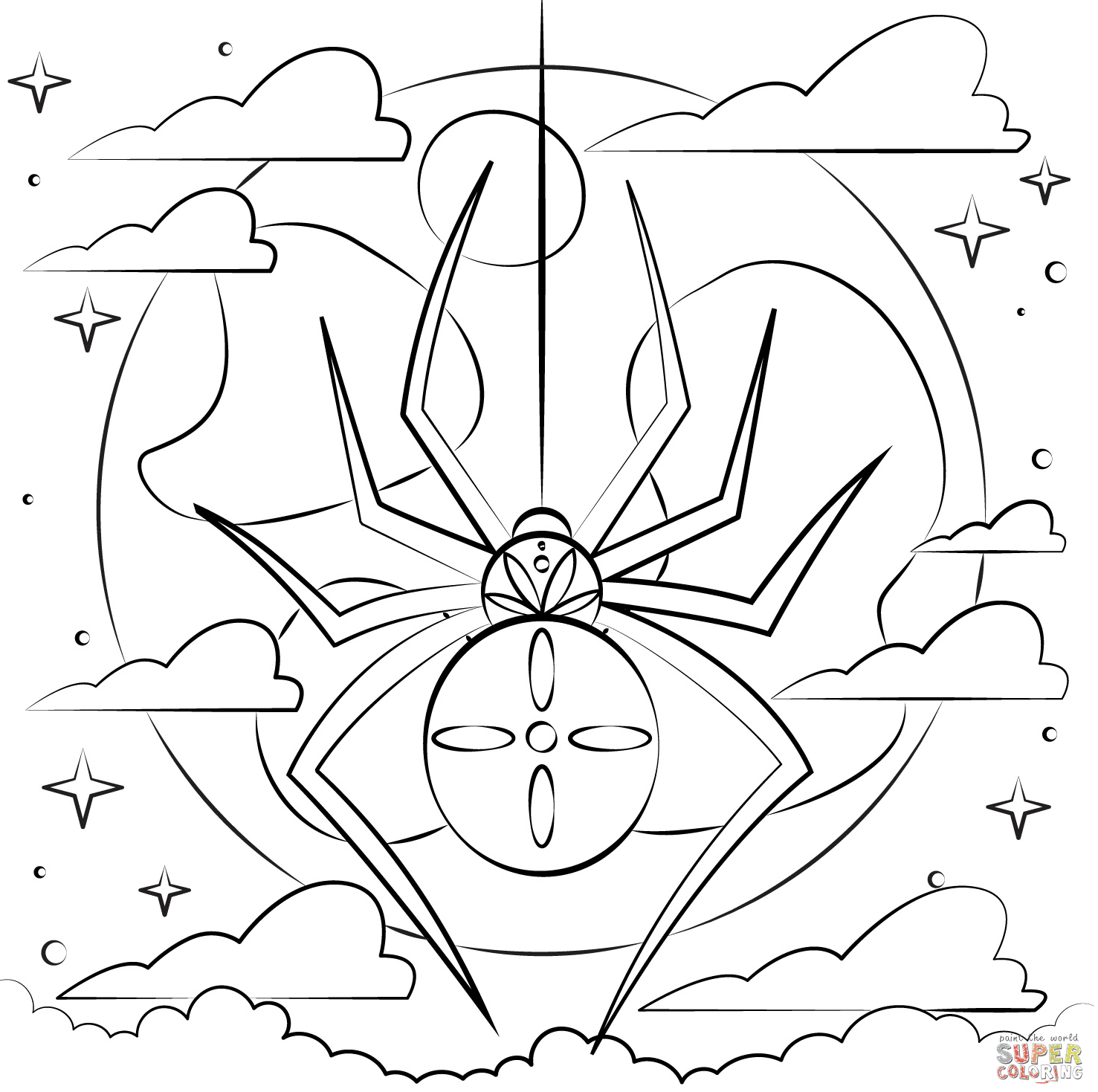 Spider coloring pages printable for free download