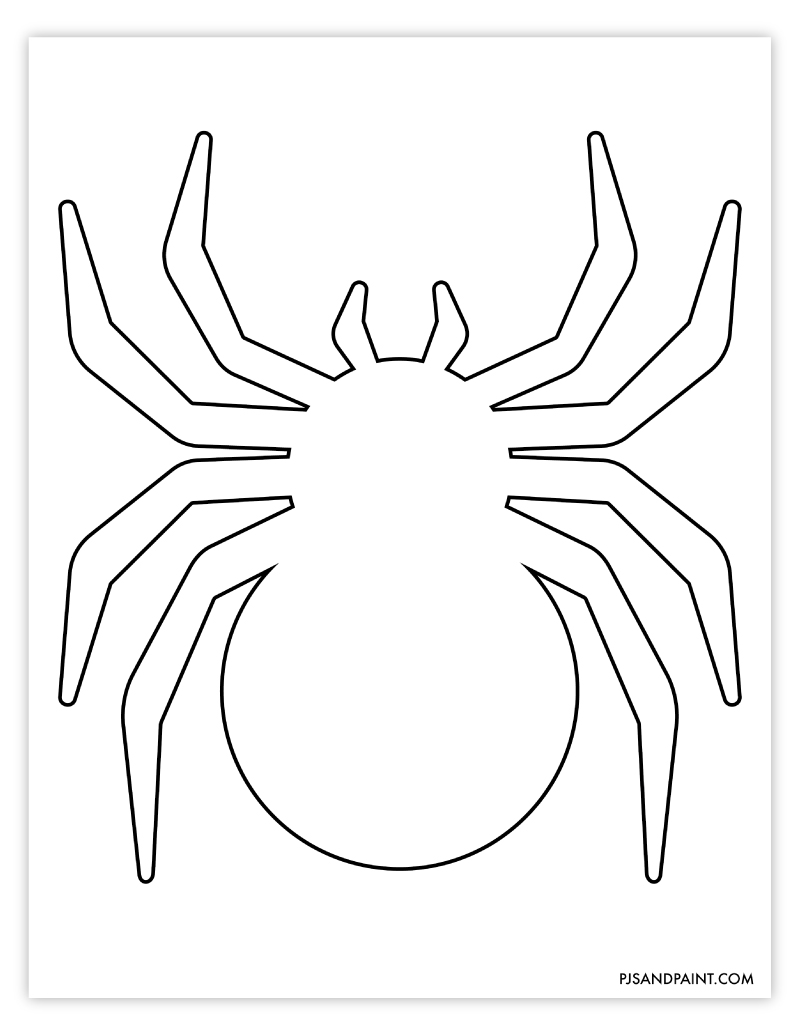 Free printable spider template