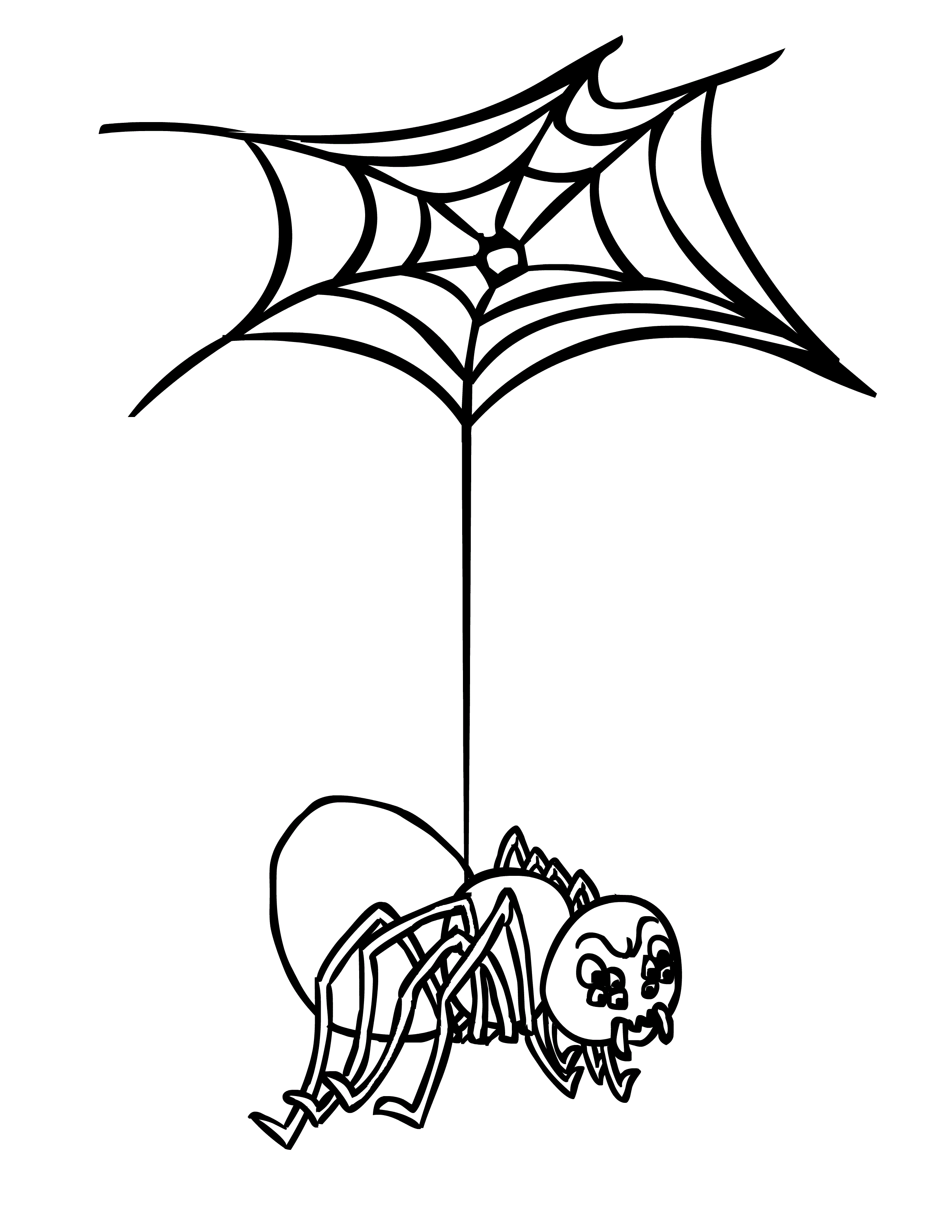 Free printable spider web coloring pages for kids