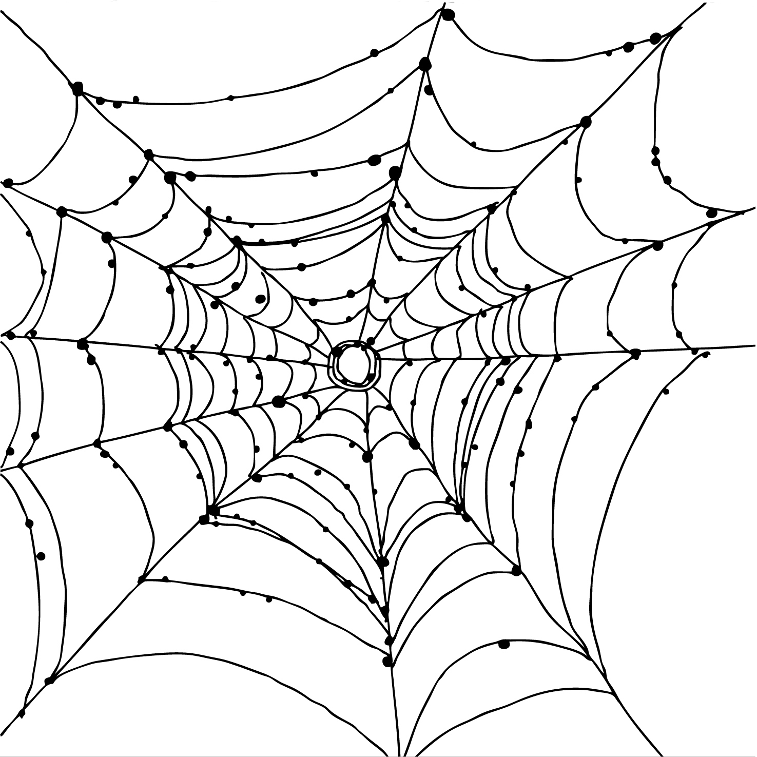 Free printable spider web coloring pages for kids