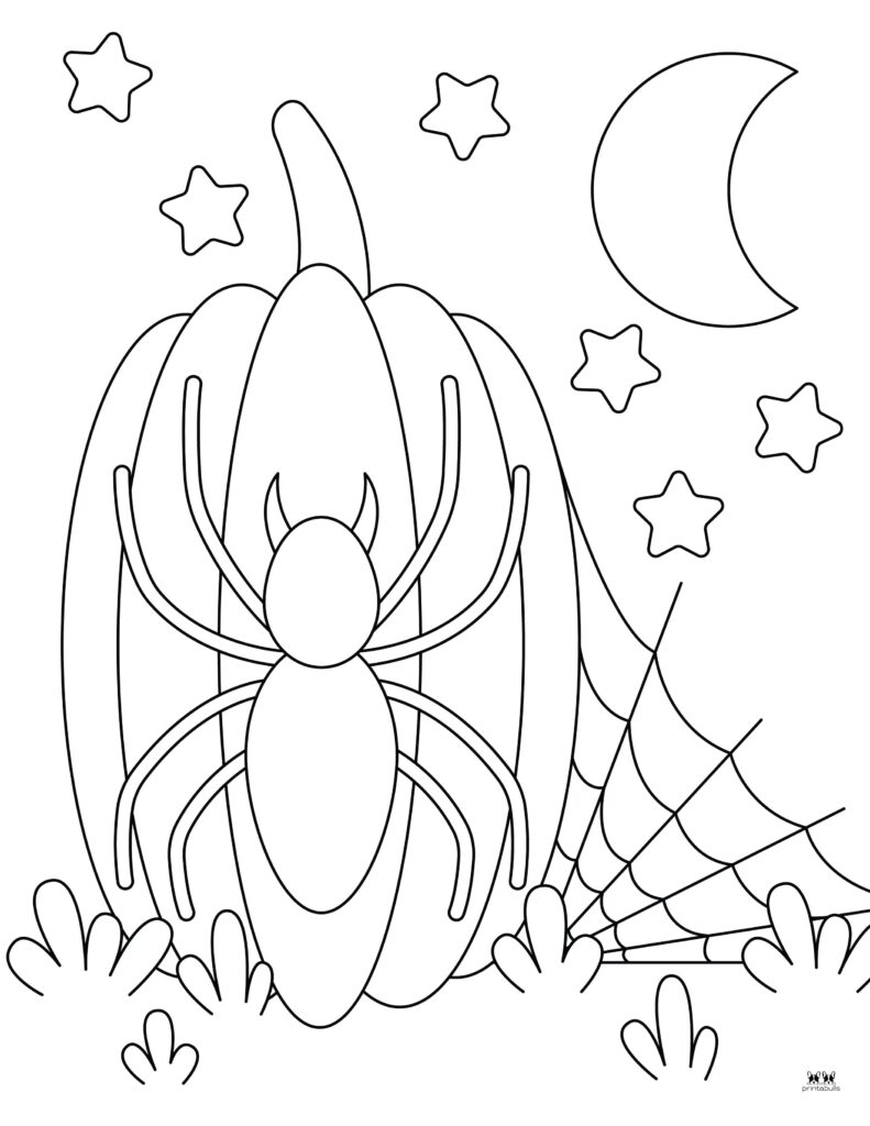 Halloween spider coloring pages