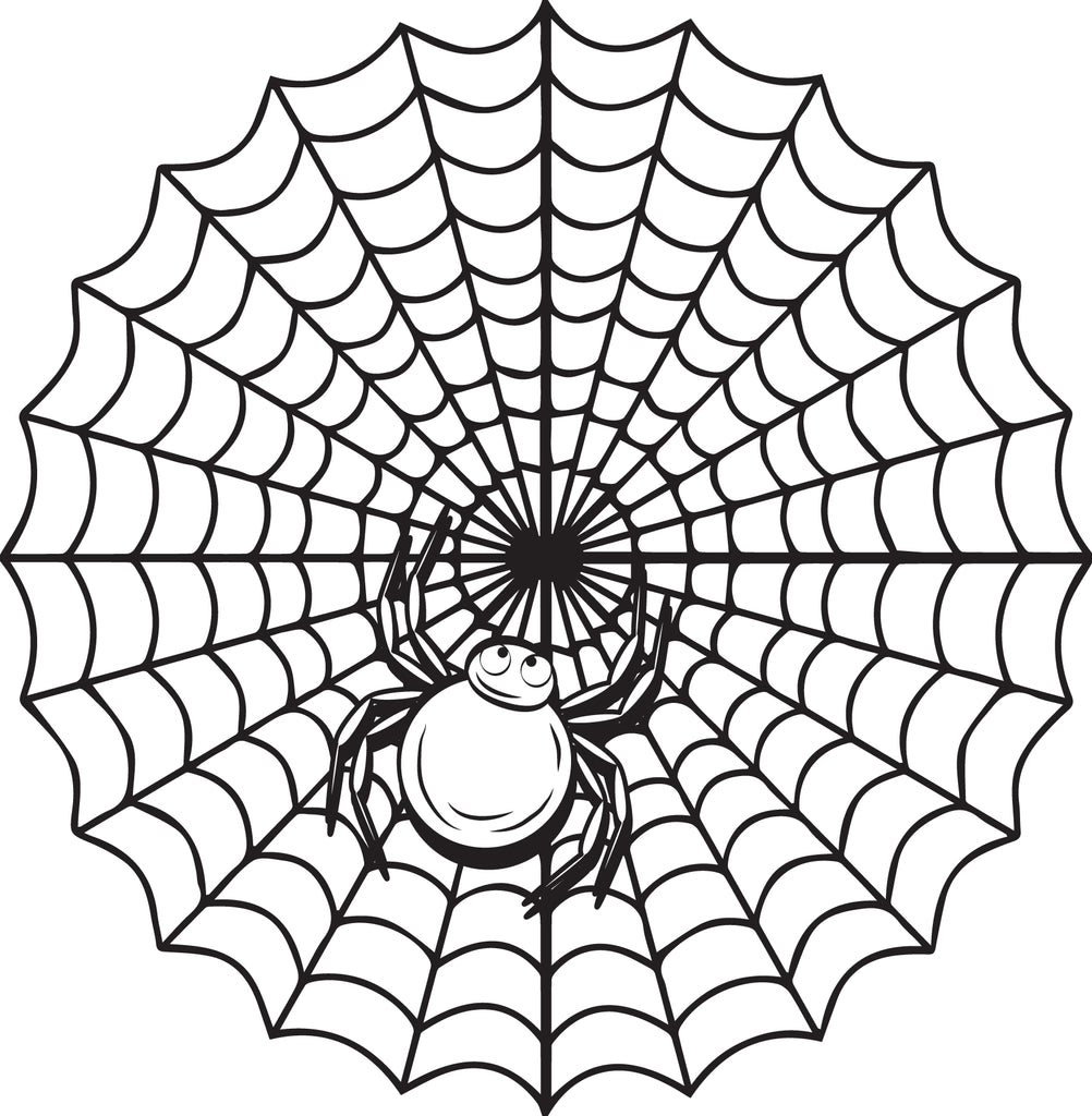 Printable halloween spider coloring page for kids â