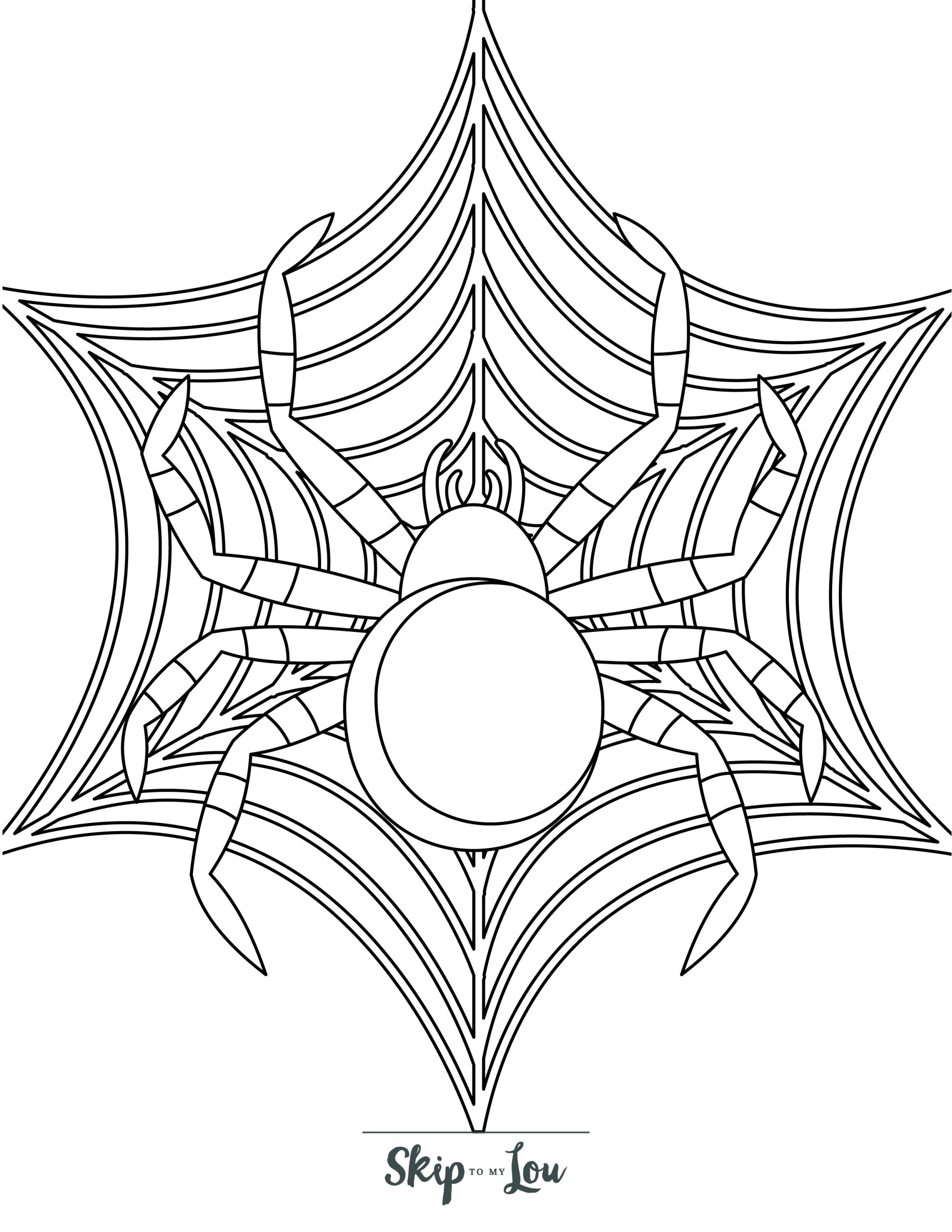 Spider coloring pages free printable pdf sheets skip to my lou