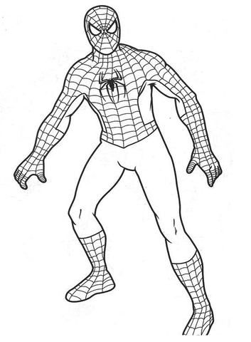 Spiderman coloring page free printable coloring pages