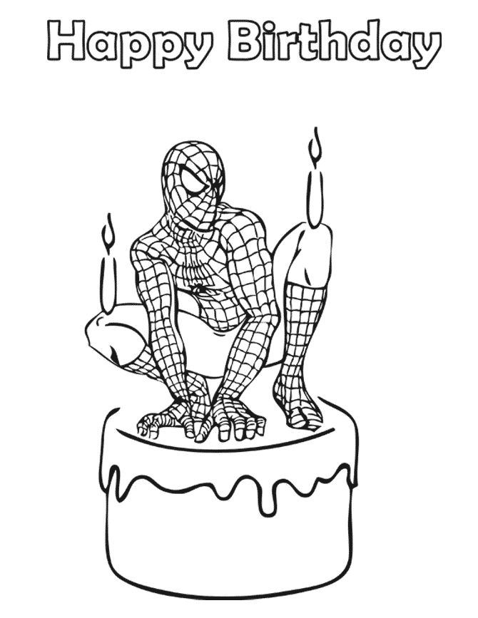 Free printable spiderman coloring pages for kids happy birthday coloring pages birthday coloring pages spiderman coloring