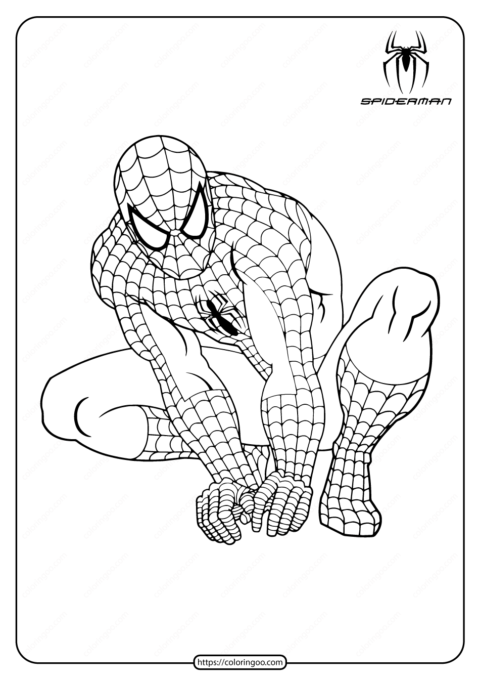 Marvel hero spiderman pdf coloring pages high quality free printable pdf coloring drawing painting pages anâ spiderman coloring coloring pages hero spiderman