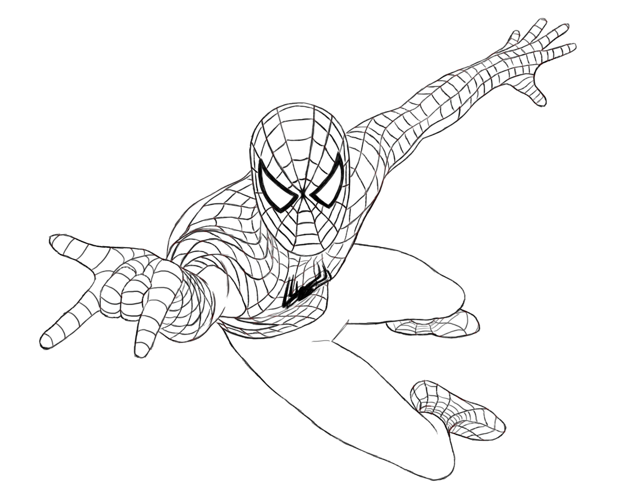 Cartoon drawings of spider man spiderman colorin colouring sheets