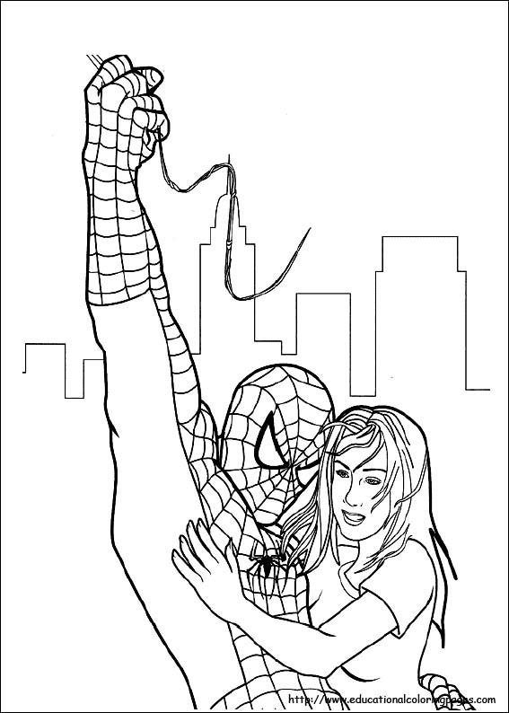 Kids spiderman coloring pages