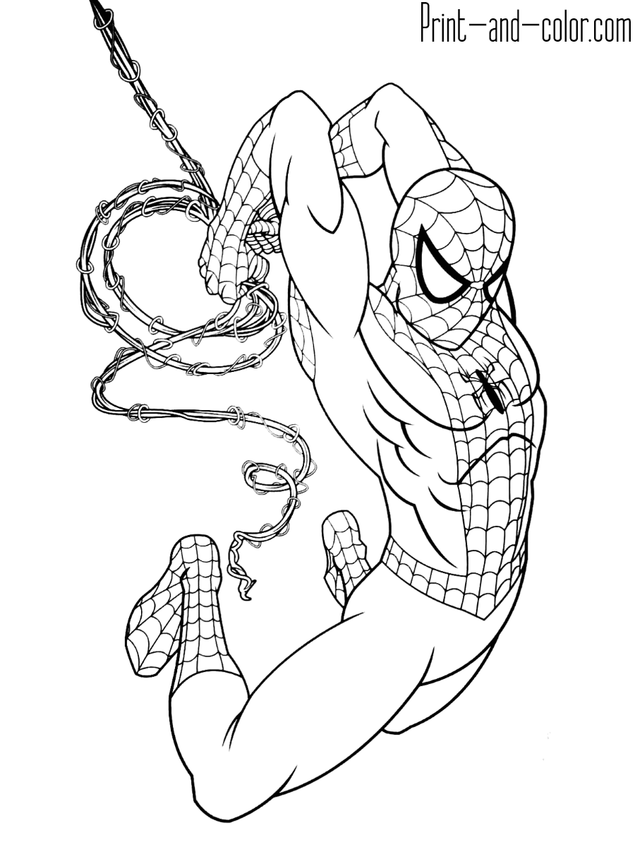 Spider man coloring pages print and color