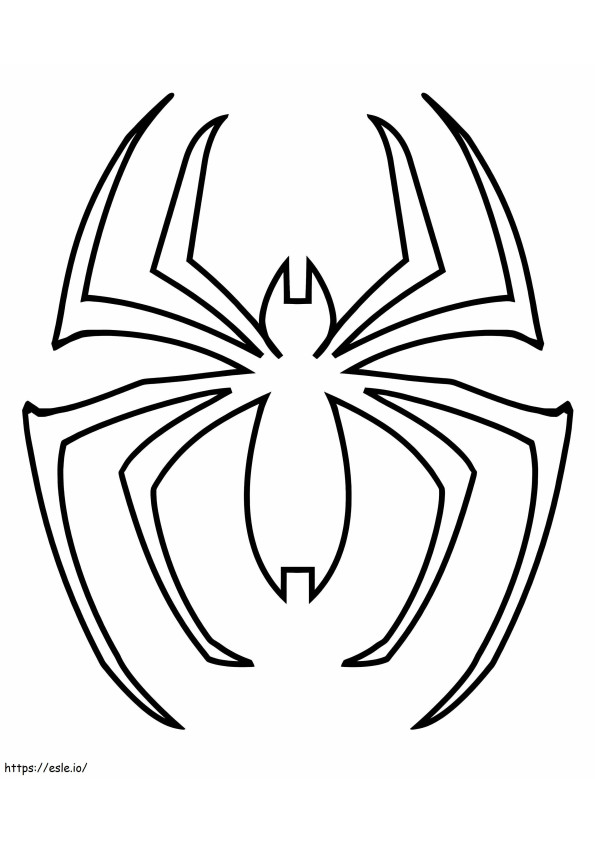 Spider man logo coloring page