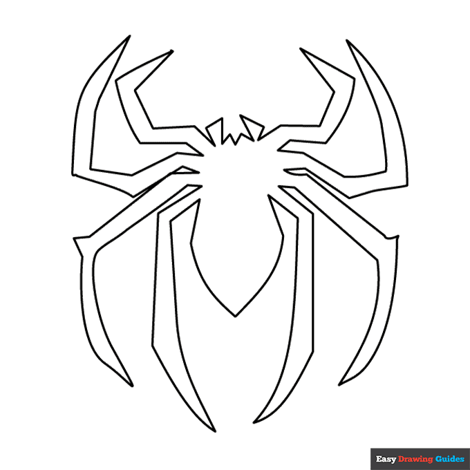 Printable spiderman logo coloring pages